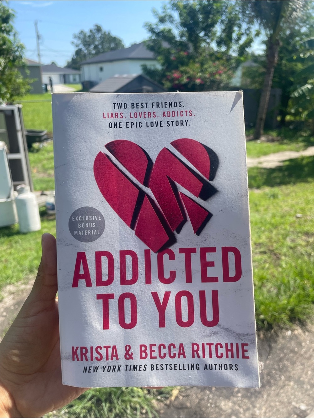 Addicted To You by Krista & Becca Ritchie - White & Pink Paperback